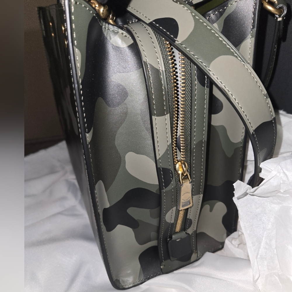Coach Rogue Camouflage Print Tote with Gold Hardware - Picture 4 of 16